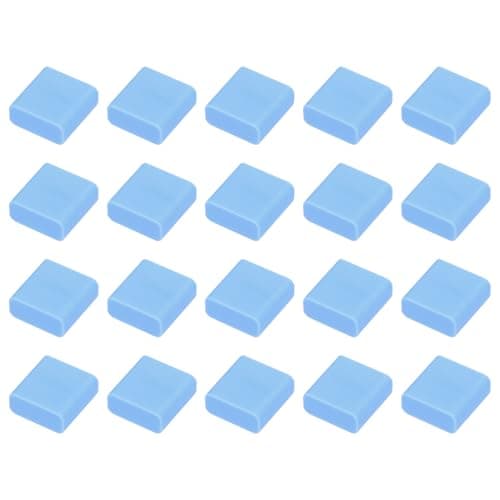Image of sourcing map 20pcs USB 2.0 Port Cap Cover Anti Dust Silicone Protector for USB Male USB Data Cable, Blue