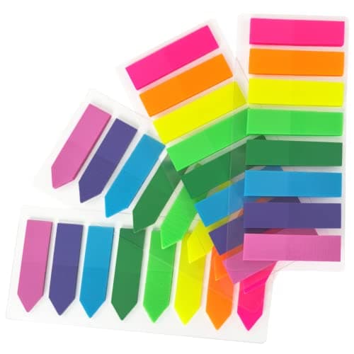 Image of OWLKELA 800pcs Sticky Tabs, 8 Colour Index Tabs, Translucent Tape Flags for Page Marking, Writable Sticky Notes for School and Office Supplies