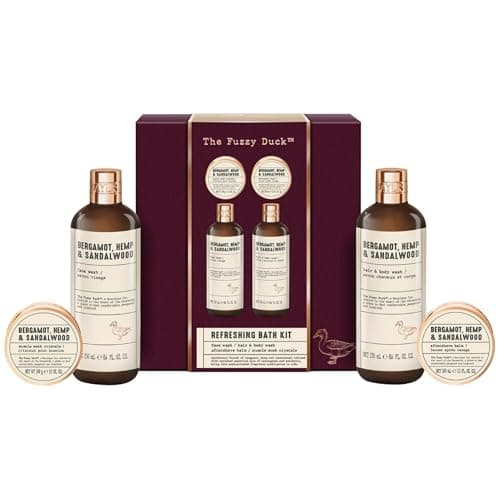 Image of Baylis & Harding The Fuzzy Duck Bergamot, Hemp & Sandalwood Men's Refreshing Bath Kit Gift Set (Pack of 1) - Vegan Friendly