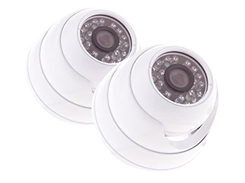 Image of Yale Indoor HD 720 Dome Camera Twin Pack, HDC-302W-2,Yale SV-8C-4ABFX Smart Home CCTV Kit-HD1080, 4 Camera, 8 Channel, 2TB Harddrive, Black