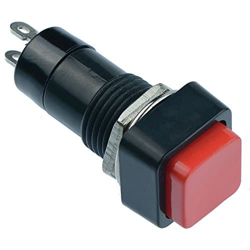 Image of 5 x Red On-Off Latching Square Push Button Switch 12mm SPST