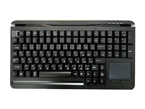 Image of Accuratus S109C JAPANESE - USB Compact QWERTY & Programmable POS 109 Key Japanese Layout Keyboard with MSR and Touchpad