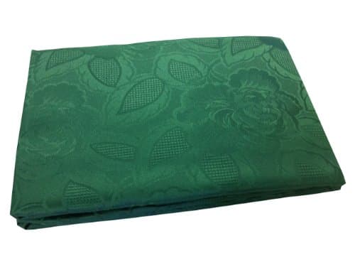 Image of Emma Barclay Damask Rose - Jacquard Table Cloth in Forest Green - 70x108 (178x274cm)