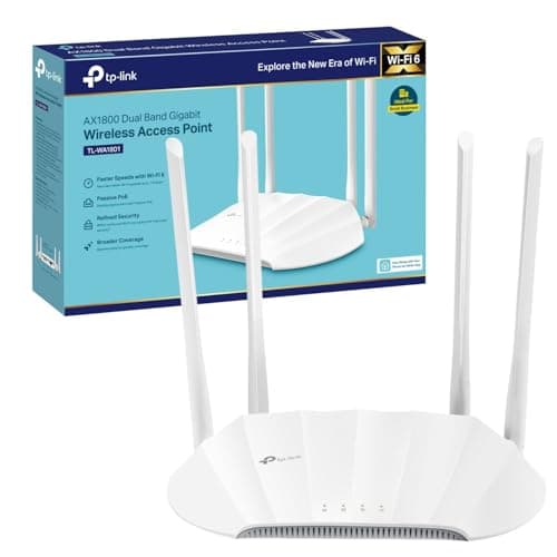 Image of TP-Link TL-WA1801 Access Point AX1800Mbps Dual Band Gigabit Wi-Fi 6, Passive PoE, Wireless Access Point, Captive Portal, Range Extender, Multi-SSID, Client modes, Boosted Coverage, WPA3, Easy Setup