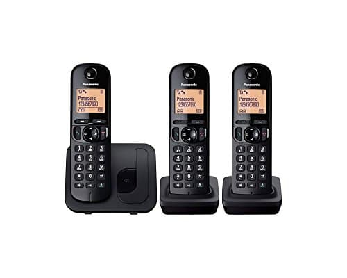 Image of Panasonic KX-TGC213EB Trio DECT Phone with Call Blocking - Black