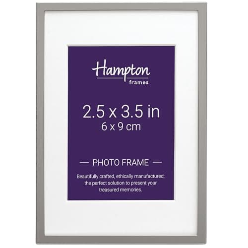Image of Hampton Frames | Mayfair Silver Plate Photo Picture Frame BSN13823 | 2.5x3.5in (6x9cm), Bevel Cut Mount | Elegant Display, Durable Finish | Classic Home Décor Accessory
