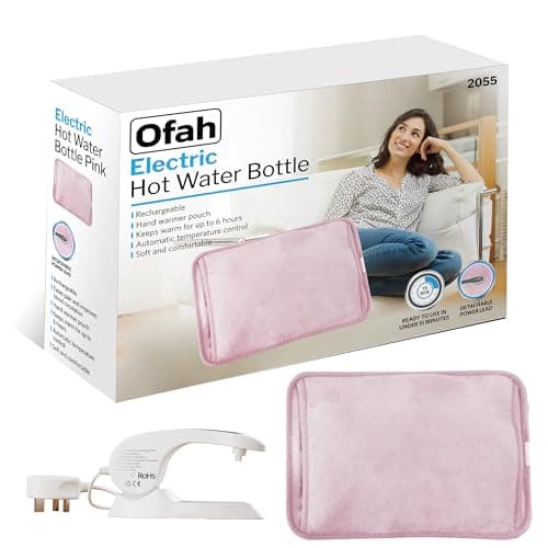 Image of Rechargeable Electric Hot Water Bottle Bed Hand Body Warmer Heat Pad Cozy Fast Heating Auto-Shut Off Function Over-Heat Protection & No Refill Heat Pad 25cm x 17cm Pink