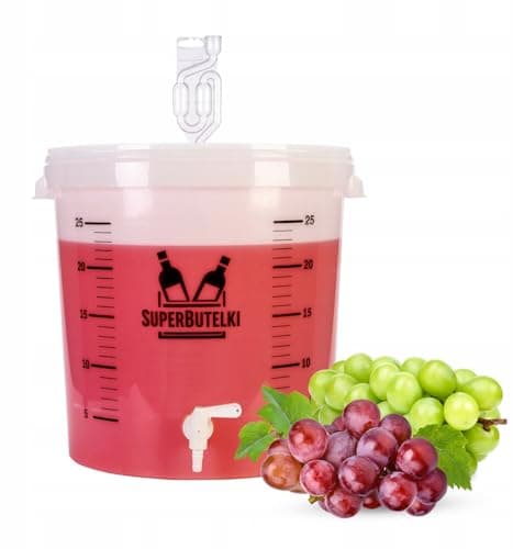 Image of 30L Plastic Fermenter Bucket with Volume Markings, Ideal for Brewing Ales and Lagers