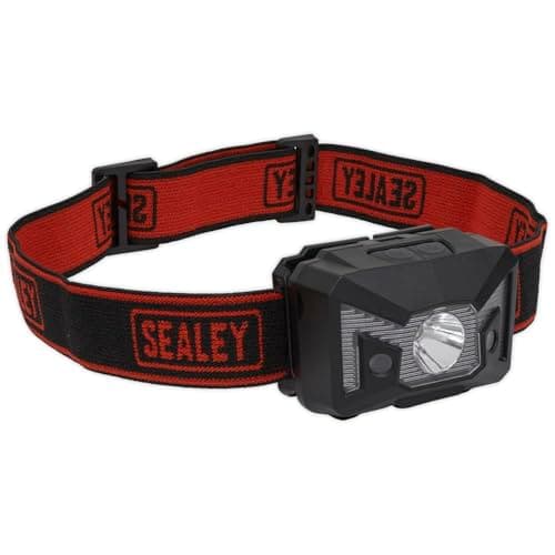 Image of Sealey HT102R Rechargeable Head Torch 3W SMD LED with Auto-Sensor ,Red-
