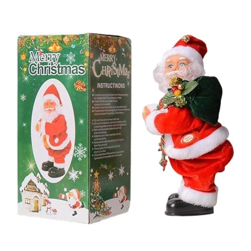 Image of NPLSEO Twerking Santa, Electric Singing & Dancing Christmas Figure with Music, Funny Hip-Twisting Santa Decoration for Xmas Party, Tabletop & Fireplace Decor, Battery Powered for Kids