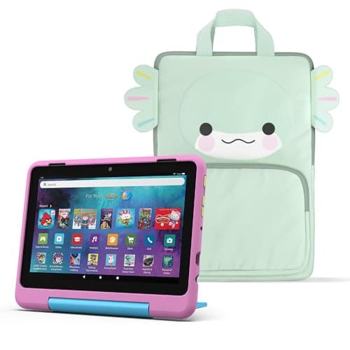 Image of Amazon Fire HD 8 Kids Pro tablet (newest gen), ages 6–12 | 8" HD screen, parental controls, 13-hr battery, 32 GB + Carrying Case for Amazon Kids Tablets