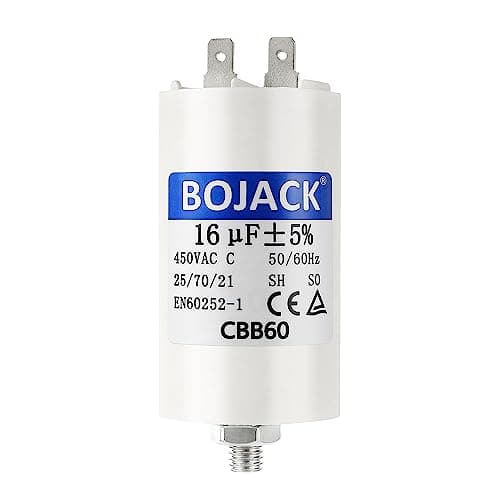 Image of BOJACK CBB60 16uF 450V Motor Start Capacitor for Swimming Pool Pump 16µF 450Volt 40x70MM Connector M8 50/60Hz