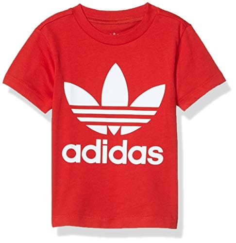 Image of adidas Originals Unisex Trefoil T-Shirt, Lush Red/White, 2T