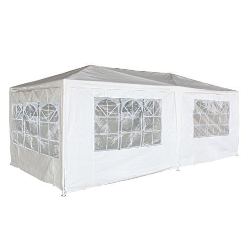 Image of Outdoor PE Garden Gazebo Marquee Canopy Party Wedding Tent Marquee 3 x 6m or 3x9m (3X6, White)