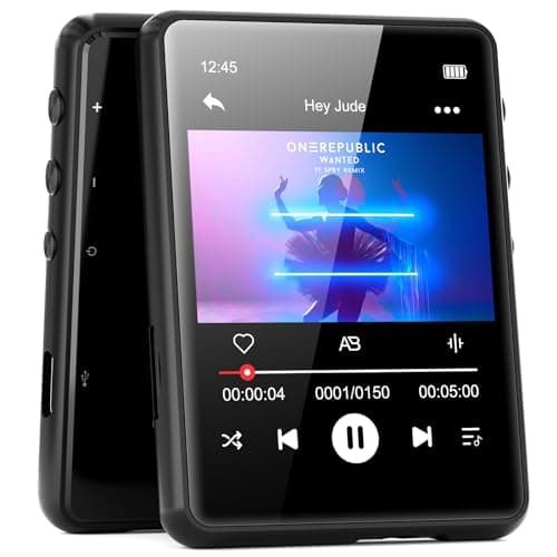 Image of MECHEN 64GB MP3 Player Bluetooth 5.3 with 2.4" Full Touch Screen，Portable Digital Music Player with Speaker，FM Radio, Line Recording, HiFi Lossless Sound, Support up to 128GB