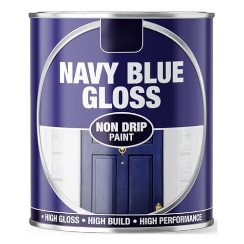 Image of Inspired Essentials 300ml Non Drip Paint Tin Exterior Interior Hard Drying Performance Multi-Purpose Paint Tin for Metal, Wood, Plastic, Walls with Perfect Finish (1, Navy Blue Gloss)