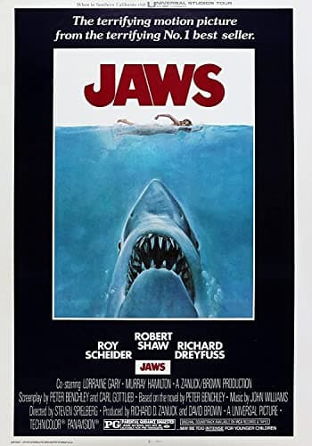 Image of JAWS Classic Movie Poster Various Sizes (A3 Size 29 x 42 cms)