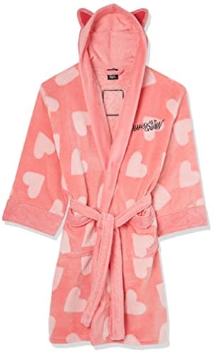 Image of Groovy Uk DC Comics Harley Quinn Cosy Hearts Bathrobe with Ears, One Size, Pink