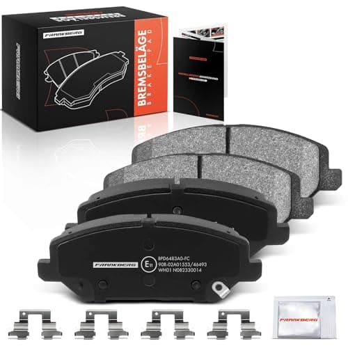 Image of Frankberg Brake Pad Set incl. 4x Pads Front Compatible with Ceed CD i30 PD PDE PDEN i30 Estate PDE Ceed Sportswagon CD Replace# 58101G4A00, 58101G4A10