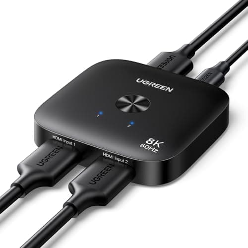 Image of UGREEN HDMI 2.1 Switch, 4K@120Hz 8K@60Hz HDMI Switcher 2 IN 1 OUT, Hdmi Splitter Support HDCP 2.3, VRR & ALLM, Dolby Vision & Atmos for Switch 1/2, PS5 Pro/5/4, Xbox, Roku, Firestick, HDTV, Monitor