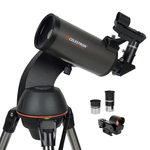 Image of Celestron 22087 NexStar 90SLT-Mak Portable Computerised Maksutov-Cassegrain Telescope with Quick-release Fork-arm Mount, Accessory Tray and 'Starry Night' Special Edition Software, Grey
