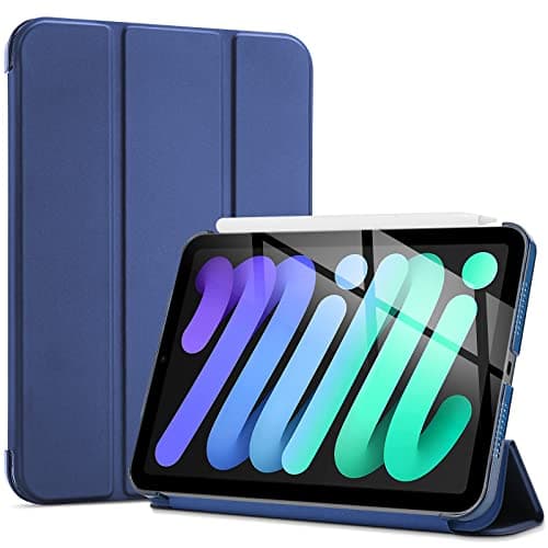 Image of ProCase Smart Case for iPad Mini 7 (A17 Pro 2024)/ Mini 6 2021 8.3 Inch, Hard Back Cover for iPad Mini 7th/6th Generation A2995/A2996/A2993/A2567/A2568/A2569 -Navy