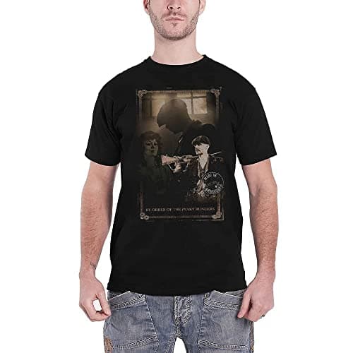 Image of Peaky Blinders Men's Tee: Shotgun T-Shirt, Black (Black Black), XX (Size:XX-Large)
