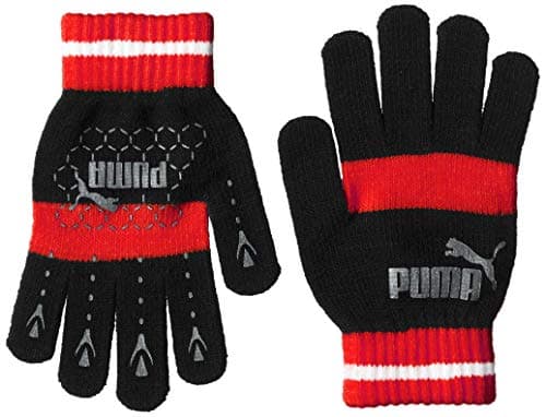 Image of PUMA No 1 Logo Cat Magic Winter Unisex Gloves 7G Black Red 041504 03