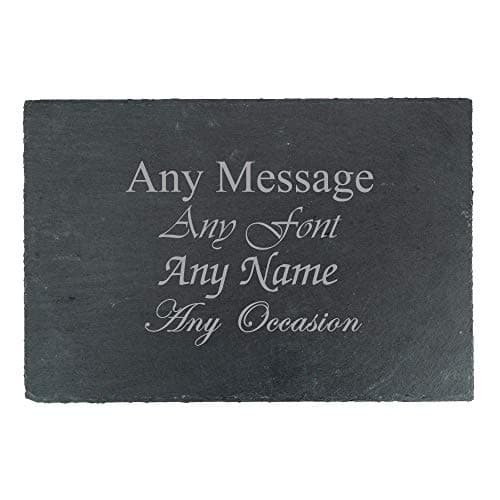 Image of Personalised Engraved Rectangular Slate Cheeseboard, Personalise with Any Message, Perfect for Any Cheese Lover for Any Occasion