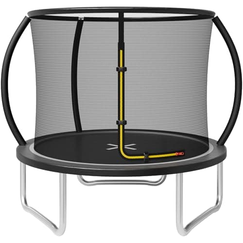 Image of JUMMICO 183/220/290/360CM Trampoline Outdoor with Safety Enclosure Net - Complete Outdoor Garden Trampoline for Kids & Adults Spring Tool Home Fitness Family Play Equipment