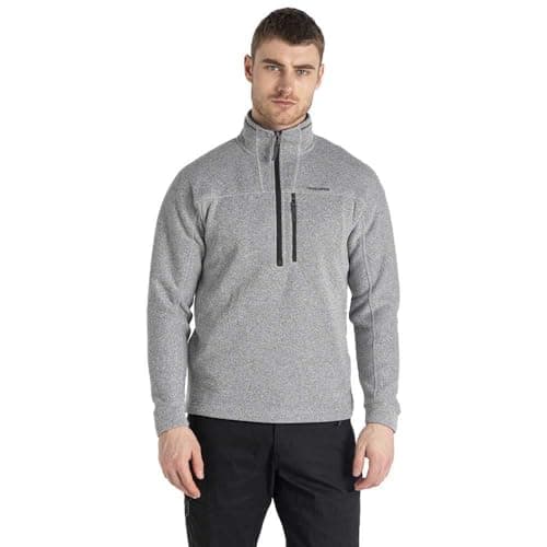 Image of Craghoppers Mens Torney Ii Half Zip Fleece Pullover Sweater, Dovegrey Mrl, S UK