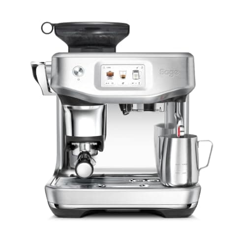 Image of Sage - The Barista Touch Impress - Bean to Cup Coffee Machine with Grinder and Milk Frother, Cappuchino, Latte, Espresso Maker, Easy to Use, 8 Presets, With Milk Jug, 1700 W, Brushed Stainless Steel