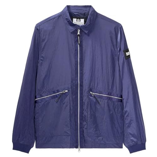Image of Weekend Offender 2403 Zingaro Lightweight Nylon Collar Jacket - Navy X-Large Navy
