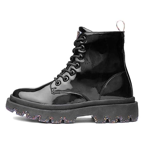 Image of Lilley Junior Elizabeth Girls Black Patent Boots - Size 4 UK - Black