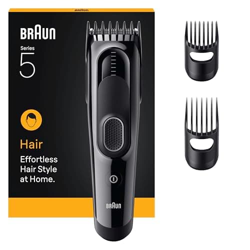 Image of Braun Series 5 Hair Clipper for Men, Cordless, 17 Lengths, Ultra-Sharp Blades, Washable, +3 Styling Tools - HC5530 Black