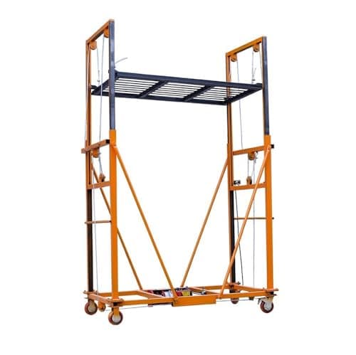 Image of Electric Scaffolding Electric Lifting Scaffolding Mobile Folding Remote Control Telescopic Climbing Platform Decoration Home Multifunctional Hoist Scaffolding Work Platform(2m)