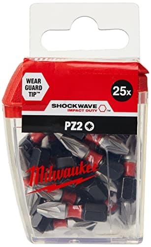 Image of Milwaukee 4932472041 PZ2 25 Piece Shockwave Screwdriver Bits 25mm