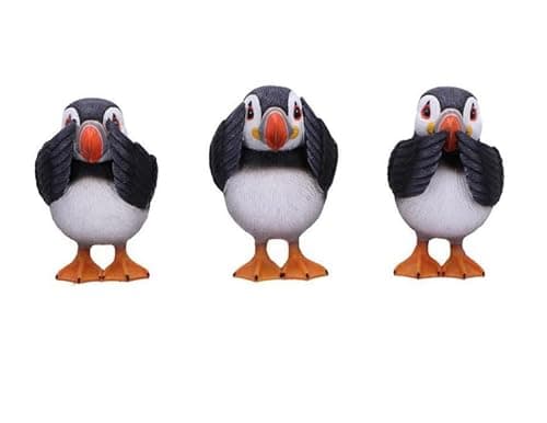 Image of Kilts Wi Hae Three Wise Puffins - Hear No, Speak No, See No Evil Figurines