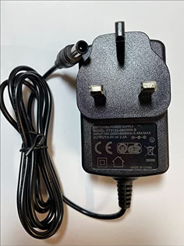 Image of DIXIETREE 9V 2A AC-DC Adapter Power Supply for Sharp Cash Register XE-A137 XEA137WH, Black, Male-to-Female Connector
