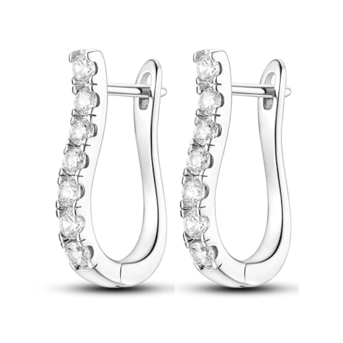 Image of 925 Sterling Silver Stud Earrings for Women Waterdrop Chunky Hoop Earrings Life Tree Forever Earring Set Fashion Jewelry Gift