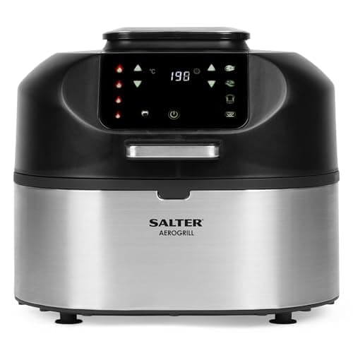 Image of Salter EK4549 AeroGrill Air Fryer – 5-in-1 Tabletop Multicooker & Health Grill, Family Size 5.2L Capacity, Temperature Probe Include, LED Digital Display, Air Fry/Roast/Bake/Dehydrate/Grill, 1750 W