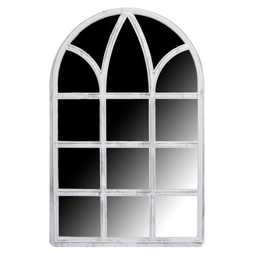 Image of VFM e-Store - Mirror for Garden Gift Ideas, Decor - 78.5cm X 50.5cm White X 1