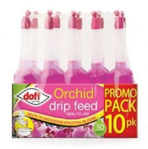 Image of New Pack 10 Orchid Plant Feed Drip Feeders Doff Brand
