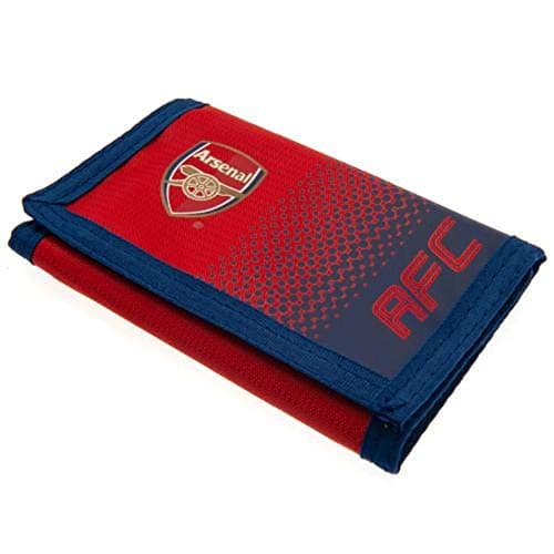 Image of Arsenal FC Wallet Red Blue Money Purse Touch Fastening Football Supporters Merchandise