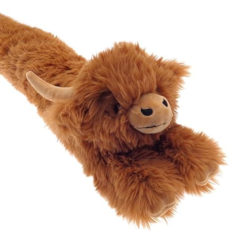 Image of Olivia Rocco Tweed Bulldog Draught Excluder Stopper Jumbo Size Draught-Stoppers Draft Excluders (Length 88 cms, Highland Cow)