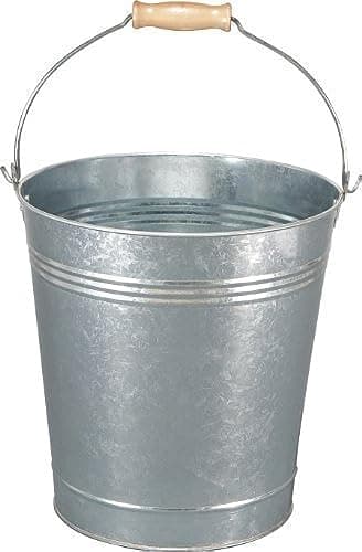 Image of Highlands Galvanised Bucket | 7 L or 12 L Heavy Duty Metal Pail Water Feed Coal Fire Ash