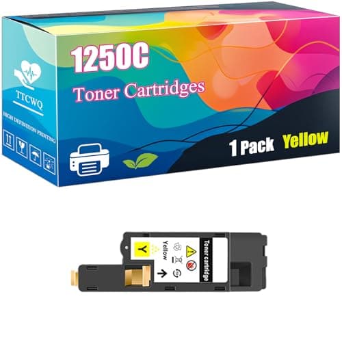 Image of 1250C Toner Cartridges Compatible for Dell 1250C 1350cnw C1760nw 1350 1355cn C1765nf 1350cnw C1250 C1765nfw Printers, High Yield 3000 Pages, Clear Printing with Chip (Yellow)