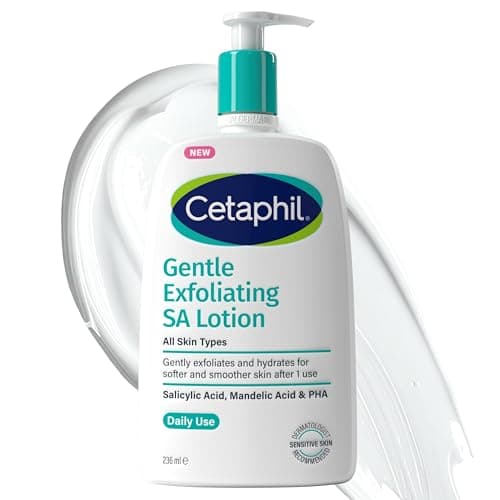 Image of Cetaphil Gentle Exfoliating Salicylic Acid Lotion, SA Face Cream & Body Moisturiser for Dry, Rough & Bumpy Skin 236ml, Packaging May Vary