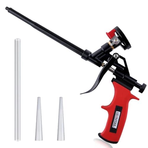 Image of LEONTOOL Spray Foam Gun (1 Foam Gun 1 Extenders 2 Nozzles) Teflon-Coated Expanding Foam Gun, Foam Dispensing Gun, Professional Insulation Spray Application Applicator for Caulking, Filling, Sealing