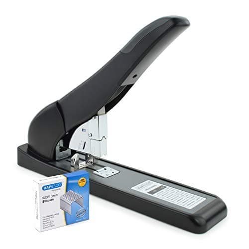 Image of Rapesco 1551 ECO HD-210 Extra Heavy Duty Stapler with 1000 x 923/15 mm Staples, Black